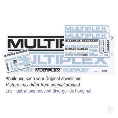 Multiplex Sticker Set MULTIPLEX-Logo Black/White/Silverl