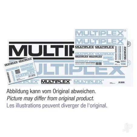Multiplex Sticker Set MULTIPLEX-Logo Black/White/Silverl