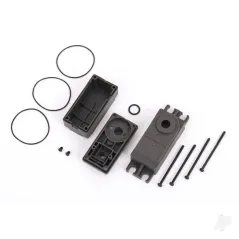 Traxxas Servo case, plastic (top, middle, bottom) / gaskets / hardware (for 2275 servo)