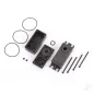 Traxxas Servo case, plastic (top, middle, bottom) / gaskets / hardware (for 2275 servo)