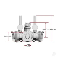 Stinger Engines 125cc Petrol 2-Stroke Twin Cylinder Engine