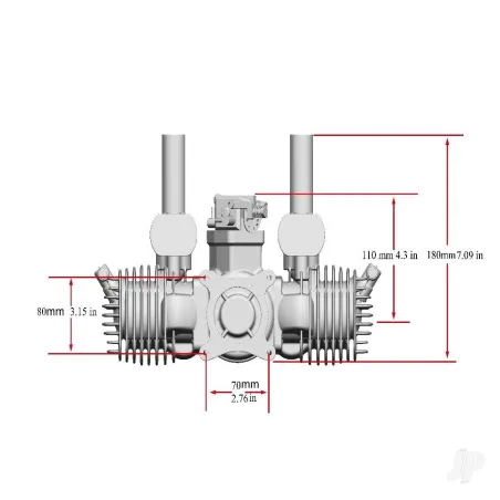 Stinger Engines 125cc Petrol 2-Stroke Twin Cylinder Engine