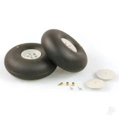 Dubro 4.5in diameter Big Wheels (1 pair per card)
