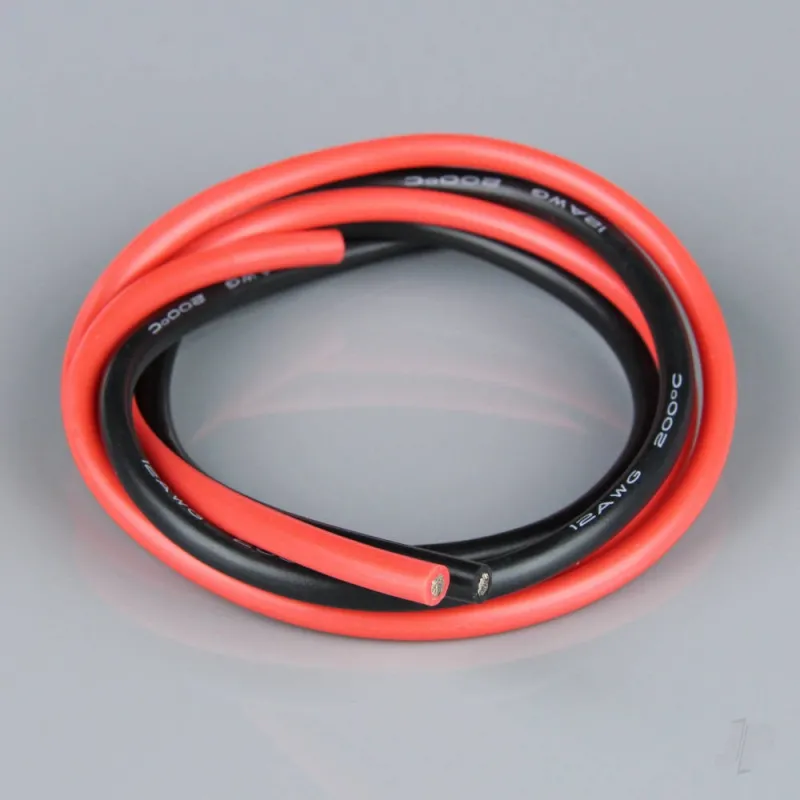 Radient Silicone Wire, 12AWG, 680 Strand, 2ft / 0.6m Red-Black