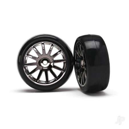 Traxxas Tyres and Wheels, Assembled Glued 12-Spoke (2 pcs)
