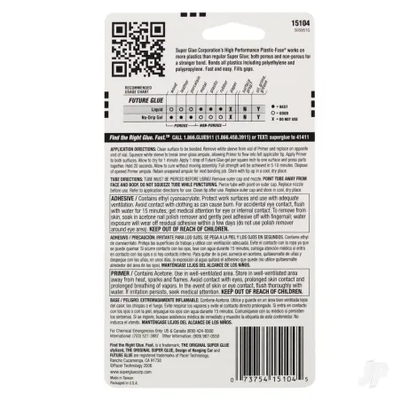 Super Glue Future Glue Plastic-Fuse Gel (0.11oz)