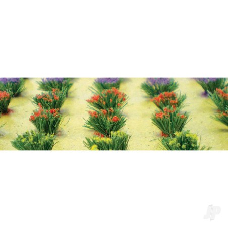 JTT Detachable Flower Bushes, HO-Scale, (30 per pack)