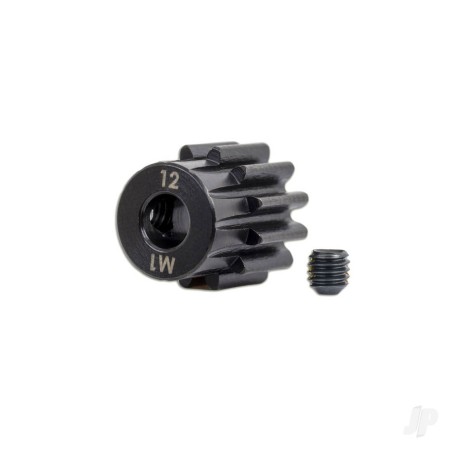Traxxas Gear, 12-T pinion (1.0 metric pitch) (fits 5mm shaft) / set screw