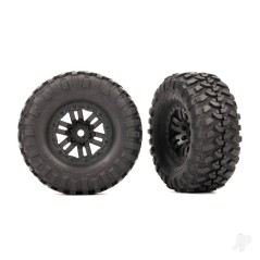 Traxxas Tyres & wheels, assembled (black 1.0in wheels, Canyon Trail 2.2x1.0in Tyres) (2)