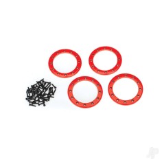 Traxxas Beadlock rings, Red (2.2in) (Aluminium) (4 pcs) / 2x10 CS (48)