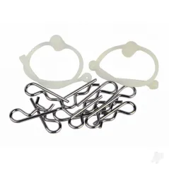 Radient Body Clips (10 pcs) with White Retainers (2 pcs)