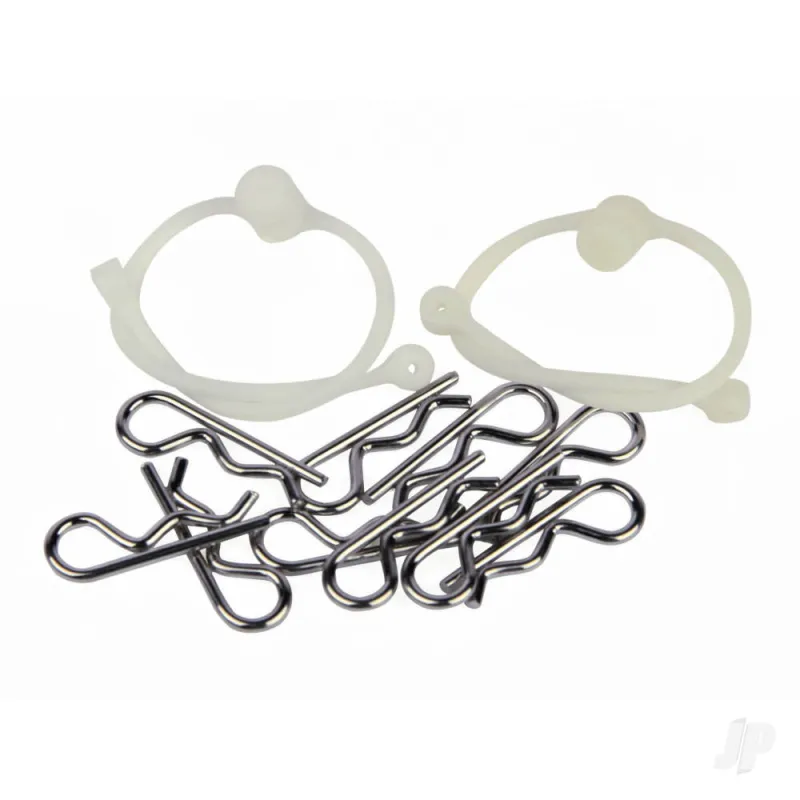 Radient Body Clips (10 pcs) with White Retainers (2 pcs)