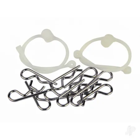 Radient Body Clips (10 pcs) with White Retainers (2 pcs)