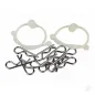Radient Body Clips (10 pcs) with White Retainers (2 pcs)