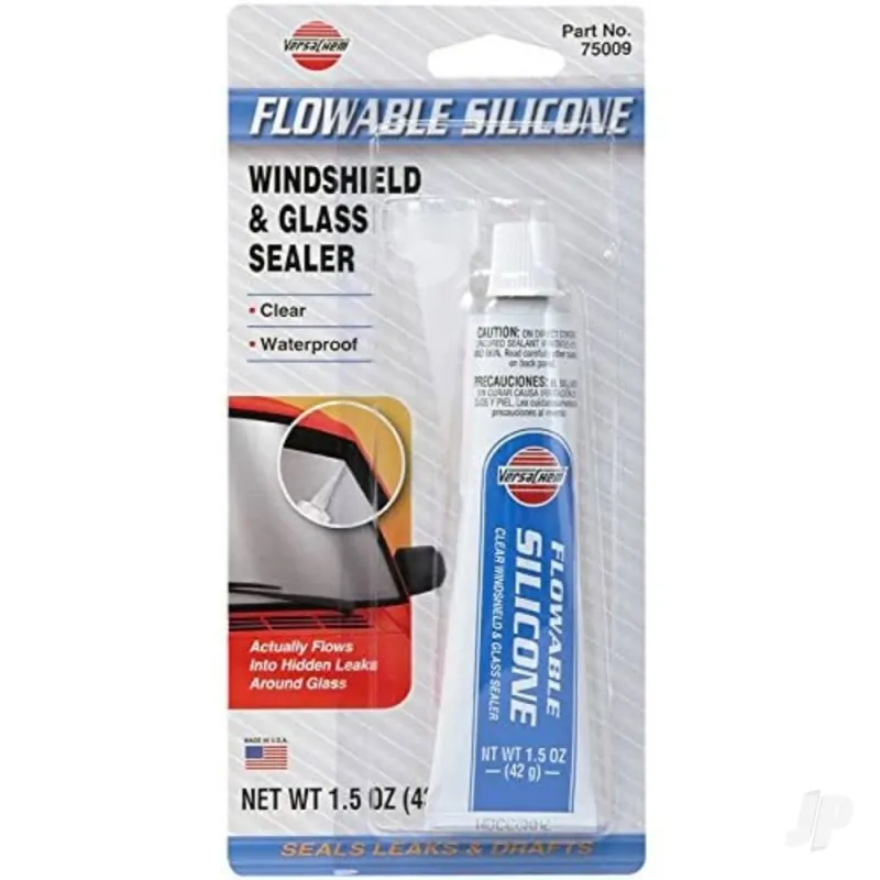 VersaChem 1.5oz Windshield & Glass Sealer Flowable Silicone (Tube, Carded)
