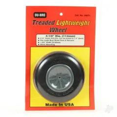 Dubro 4-1/2in diameter Treaded Light Wheel (1 per card)