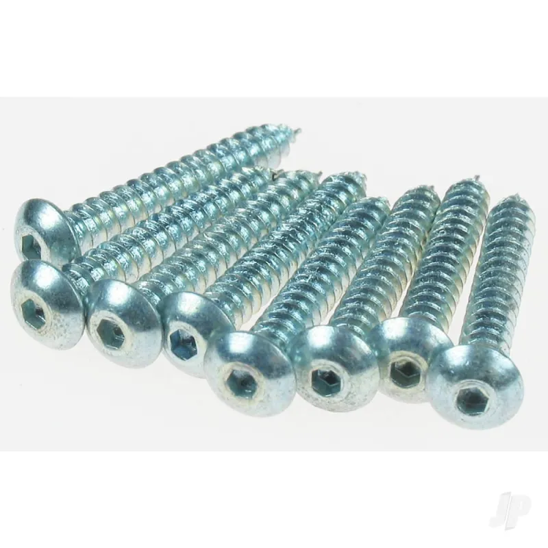 Dubro 4 x 3/4 Button Head Sheet Metal Screws (8 pcs per package)
