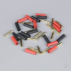 Radient 2mm Gold Connector Pairs including Heat Shrink (10 pcs)