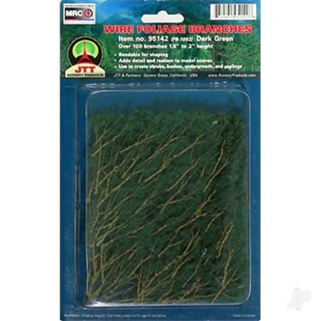 JTT Dark Green Branches, 1.5in to 3in, (60 per pack)