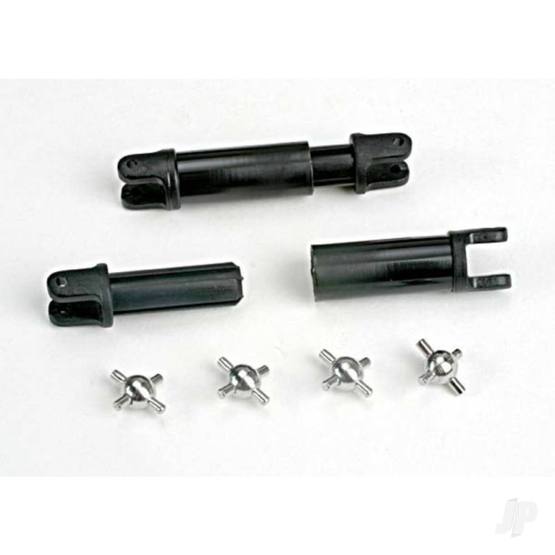 Traxxas Half-shafts (internal-splined (2 pcs) / external-splined (2 pcs)) / metal U-joints (4 pcs)