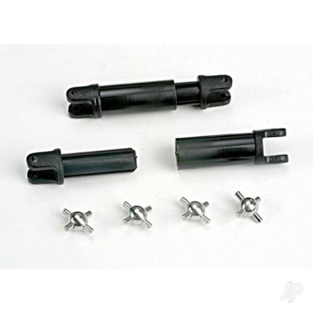 Traxxas Half-shafts (internal-splined (2 pcs) / external-splined (2 pcs)) / metal U-joints (4 pcs)
