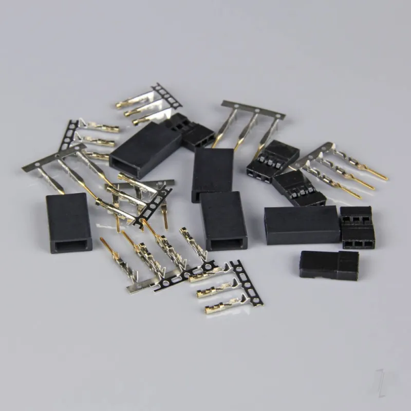 Radient Hitec / JR Connectors Pairs with Gold Pins (5 pcs)