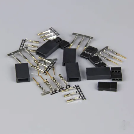 Radient Hitec / JR Connectors Pairs with Gold Pins (5 pcs)
