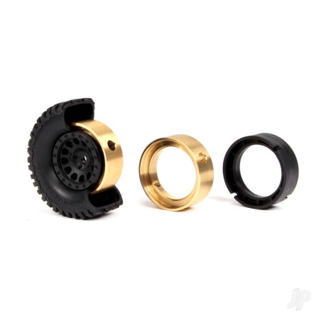 Traxxas Wheel weights, brass (31 grams each) (2) (fits 9781 series wheels)
