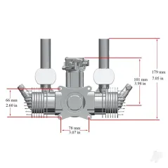 Stinger Engines 70cc Petrol 2-Stroke Twin Cylinder Engine