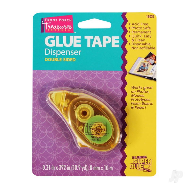 Super Glue Double-Sided Glue Tape Dispenser (0.31in x 392in, 8mm x 10m)