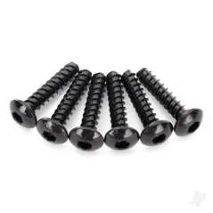 Traxxas Screws, 2.6x12mm button-head, self-tapping (hex drive) (6 pcs)