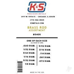 K&S Brass Rod Assortment (11 pcs)