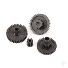 Traxxas Gear set, transmission, high range (trail) (16.6:1 reduction ratio)/ pinion gear, 11-tooth