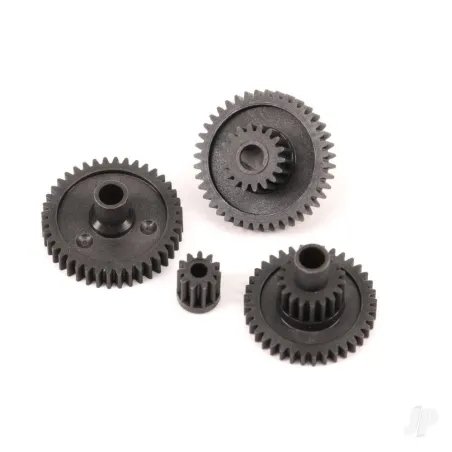 Traxxas Gear set, transmission, high range (trail) (16.6:1 reduction ratio)/ pinion gear, 11-tooth