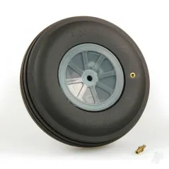 Dubro 4in diameter Lg Scale Treaded Wheel (1 each per card)