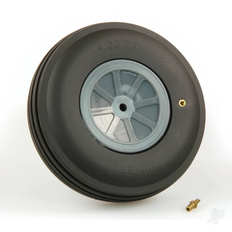 Dubro 4in diameter Lg Scale Treaded Wheel (1 each per card)