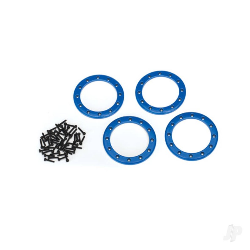 Traxxas Beadlock rings, Blue (2.2in) (Aluminium) (4 pcs) / 2x10 CS (48)