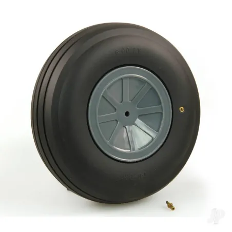 Dubro 6in diameter Lg Scale Treaded Wheel (1 each per card)