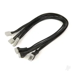 Radient Balance Cable Extensions, Black 230mm, 2S, 3S, 4S LiPo, JST-XH