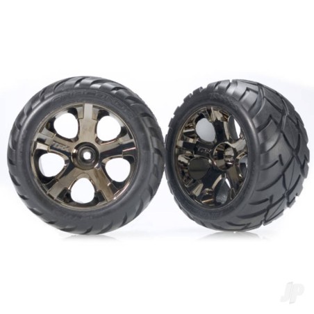 Traxxas Tyres and Wheels, Assembled Glued Anaconda Tyres (Nitro Rear / Electric Front) (1 Left, 1 Right)