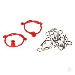 Radient Body Clips (10 pcs) with Red Retainers (2 pcs)