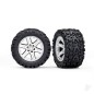 Traxxas Tyres and Chrome Wheels, Assembled / Glued (2.8in) (2 pcs)