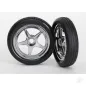 Traxxas Tyres and Wheels, Assembled Glued 5-Spoke (Front) (2 pcs)