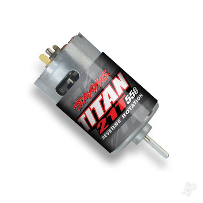 Traxxas Titan 550 Brushed Motor, Reverse Rotation (21-Turn / 14 volts)
