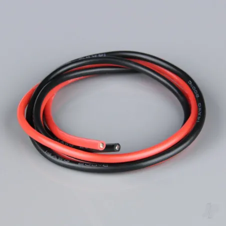 Radient Silicone Wire, 14AWG 2ft / 0.6m Red-Black