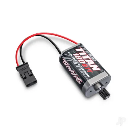 Traxxas Motor, Titan 87T (87-turn, 180 size)/ pinion gear, 11-tooth (metal)