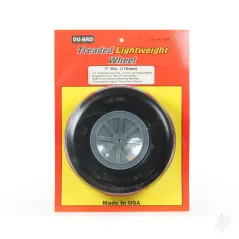 Dubro 7in diameter Treadeded Lightweight Wheel (1 per card)