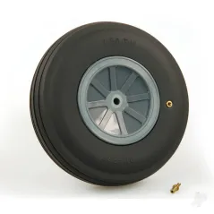 Dubro 4-1/2in diameter Scale Treaded Wheel (1 each per card)