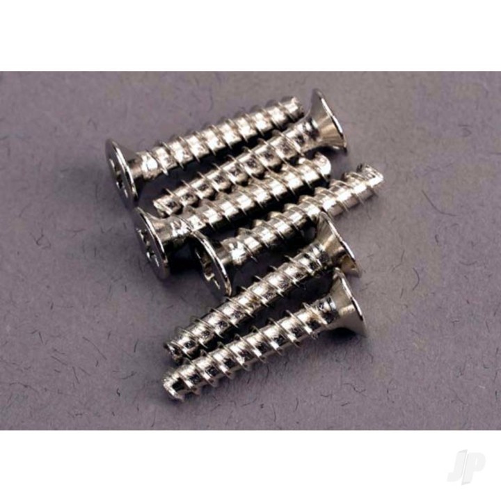 Traxxas Screws, 3x15mm countersunk self-tapping (6 pcs)