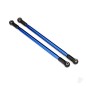 Traxxas Suspension link, Rear (upper) (Aluminium, Blue-anodised) (10x206mm, Center to Center) (2 pcs) (assembled with hollow bal
